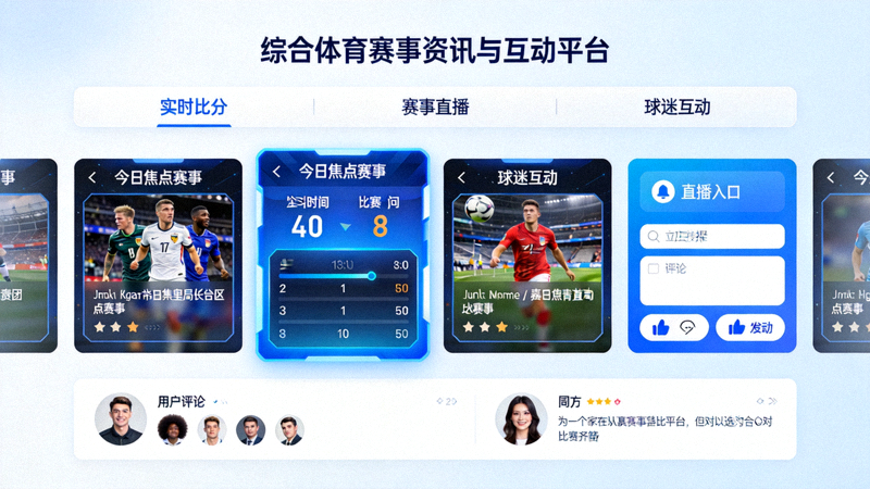 综合体育赛事资讯与互动平台展示图